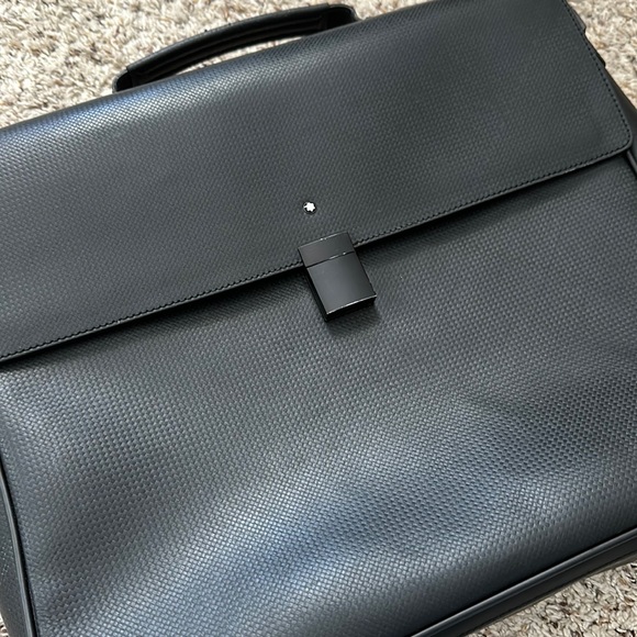 Mont Blanc Men’s Business Bag Brief Case with straps - Picture 4 of 7